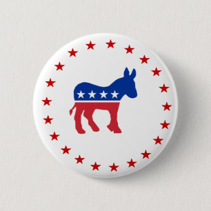 Badge Rond 5 Cm Donkey démocrate