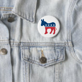 Badge Rond 5 Cm Donkey démocrate (En situation)