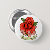 Badge Rond 5 Cm Donner l'espoir (Devant & derrière)