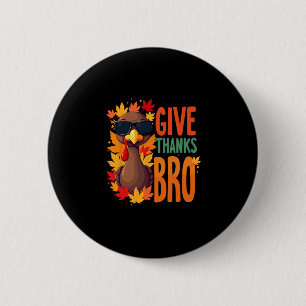Badge Rond 5 Cm Donner Merci Frère Dinde Mignon Tout-Petit Reconna