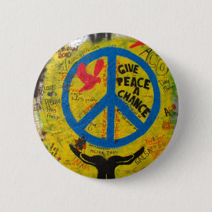 Badge Rond 5 Cm Donnez à paix une occasion
