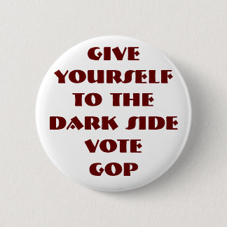 BADGE ROND 5 CM DONNEZ-VOUS AU CÔTÉ EN NOIR - GOP DE VOTE