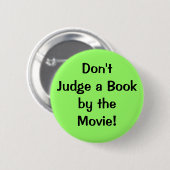 Badge Rond 5 Cm Don'tJudge un theMovie de Bookby ! (Devant & derrière)