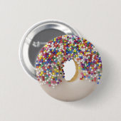 Badge Rond 5 Cm donut avec paillettes (Devant & derrière)
