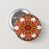 Badge Rond 5 Cm Doodle Floral Art Imprimer (Devant & derrière)