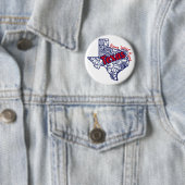 Badge Rond 5 Cm Doodle Floral Texas   (En situation)