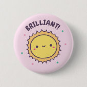 Badge Rond 5 Cm Doodle soleil mignon (Devant)