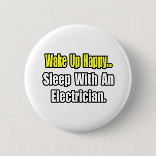 Badge Rond 5 Cm Dormir avec un électricien