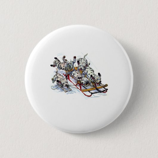 Badge Rond 5 Cm Dormir les petits dalmatiens (Devant)