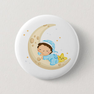 Badge Rond 5 Cm Dormir sur la lune