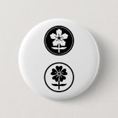 Badge Rond 5 Cm dos flores (Devant)