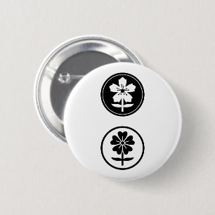 Badge Rond 5 Cm dos flores