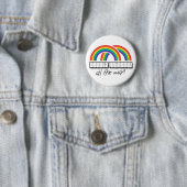 Badge Rond 5 Cm Double arc-en-ciel, complètement ! (En situation)