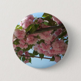 Badge Rond 5 Cm Double Blossoming Cherry