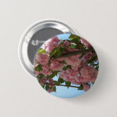 Badge Rond 5 Cm Double Blossoming Cherry (Devant & derrière)