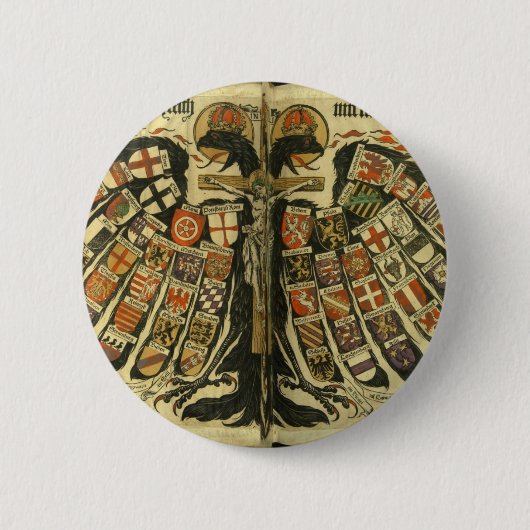 Badge Rond 5 Cm Double Eagle autrichien (Devant)