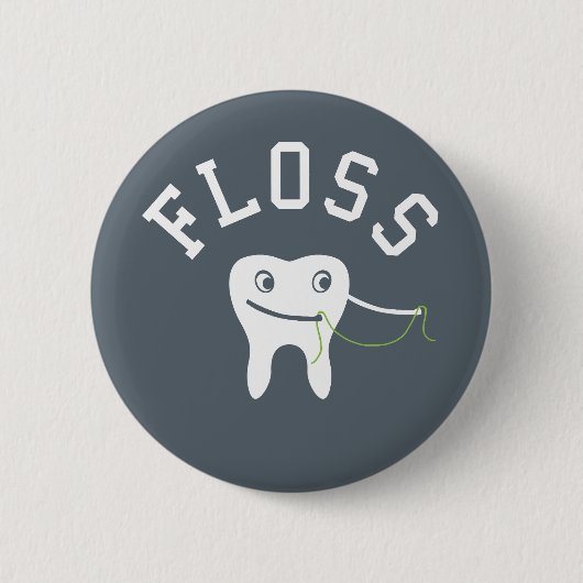 Badge Rond 5 Cm Douce dent Floss (Devant)