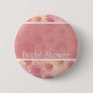 Badge Rond 5 Cm douche nuptiale de ~ rose d'estrades