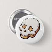 Badge Rond 5 Cm Doughnut de crâne doux et mortel (Devant & derrière)