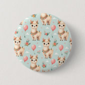 Badge Rond 5 Cm Doux Llama Boho (Devant)
