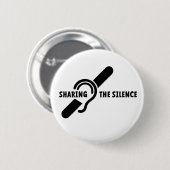 Badge Rond 5 Cm Doux, malentendants, sourds, langage gestuel (Devant & derrière)