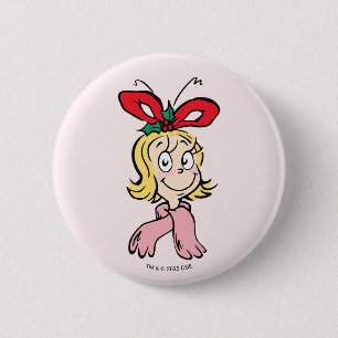 Badge Rond 5 Cm Doux portrait de Cindy Lou Who