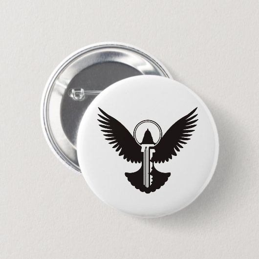 Badge Rond 5 Cm Dove avec clé (Devant & derrière)