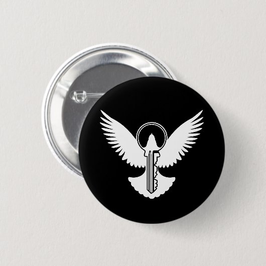 Badge Rond 5 Cm Dove avec clé (Devant & derrière)