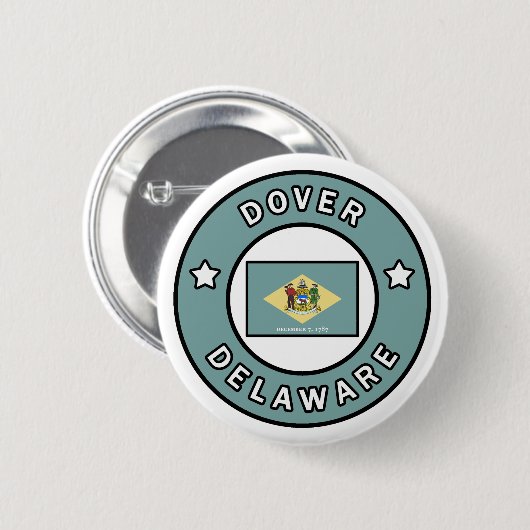 Badge Rond 5 Cm Dover Delaware (Devant & derrière)