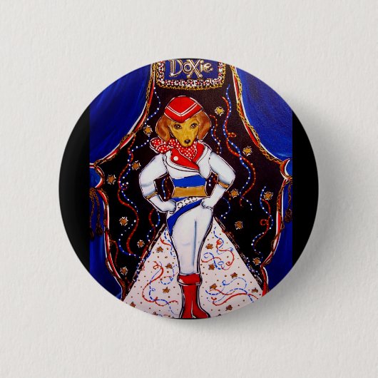 Badge Rond 5 Cm Doxie de Mode (Devant)