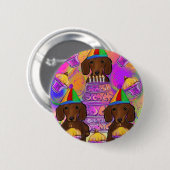 Badge Rond 5 Cm Doxies Rouges (Devant & derrière)