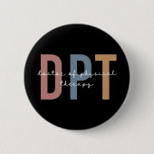 Badge Rond 5 Cm DPT Docteur en physiothérapie (Devant)