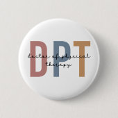 Badge Rond 5 Cm DPT Docteur en physiothérapie (Devant)