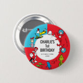 Badge Rond 5 Cm Dr. Seuss - Caractères | ANNIVERSAIRE DE ENFANT