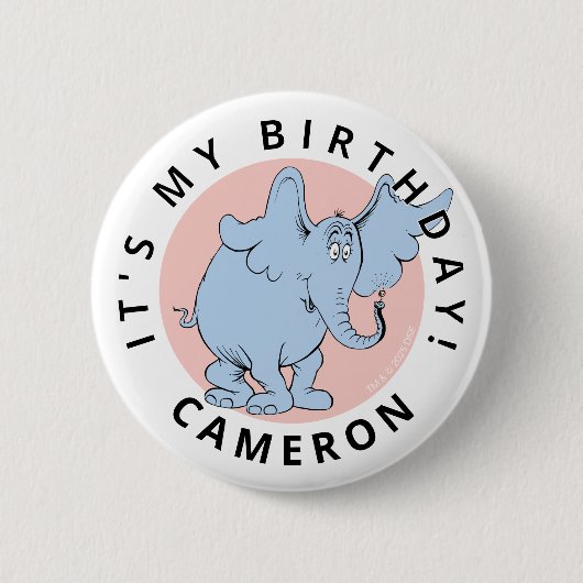 Badge Rond 5 Cm Dr. Seuss Character Confetti | ANNIVERSAIRE DE ENF (Devant)