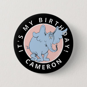 Badge Rond 5 Cm Dr. Seuss Character Confetti   ANNIVERSAIRE DE ENF