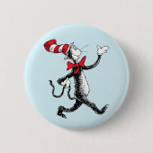 Badge Rond 5 Cm Dr Seuss | Chat dans la marche des chats Casquette (Devant)
