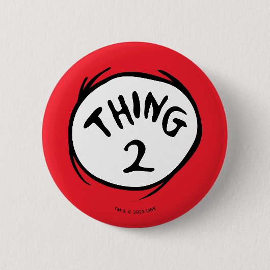 Badge Rond 5 Cm Dr Seuss | La Chose Deux - La Chose Deux (Devant)