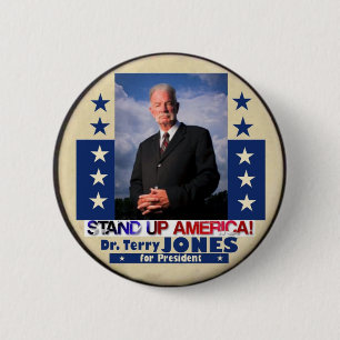 Badge Rond 5 Cm Dr. Terry Jones pour le président 2012