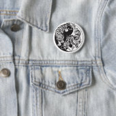 Badge Rond 5 Cm dragon and tiger yin yang (En situation)