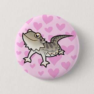 Badge Rond 5 Cm Dragon barbu / Dragon de Rankin Amour