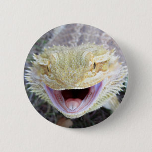 Badge Rond 5 Cm Dragon barbu heureux superbe