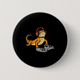 Badge Rond 5 Cm Dragon barbu jeu vidéo drôle gamer animal hommes