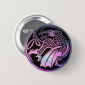 Badge Rond 5 Cm Dragon Celtique Rond (Devant & derrière)