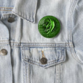 Badge Rond 5 Cm Dragon celtique vert (En situation)
