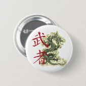 Badge Rond 5 Cm Dragon chinois (Devant & derrière)