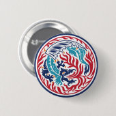 Badge Rond 5 Cm Dragon chinois (Devant & derrière)