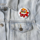 Badge Rond 5 Cm dragon chinois (En situation)