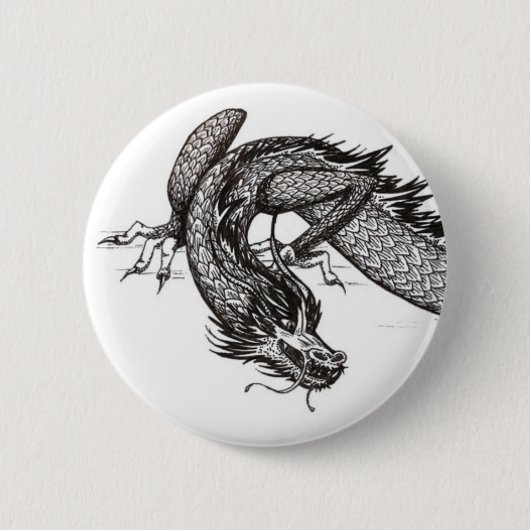 Badge Rond 5 Cm Dragon chinois | personnalisable (Devant)