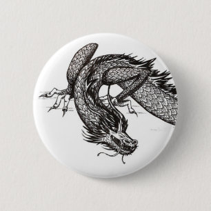 Badge Rond 5 Cm Dragon chinois   personnalisable
